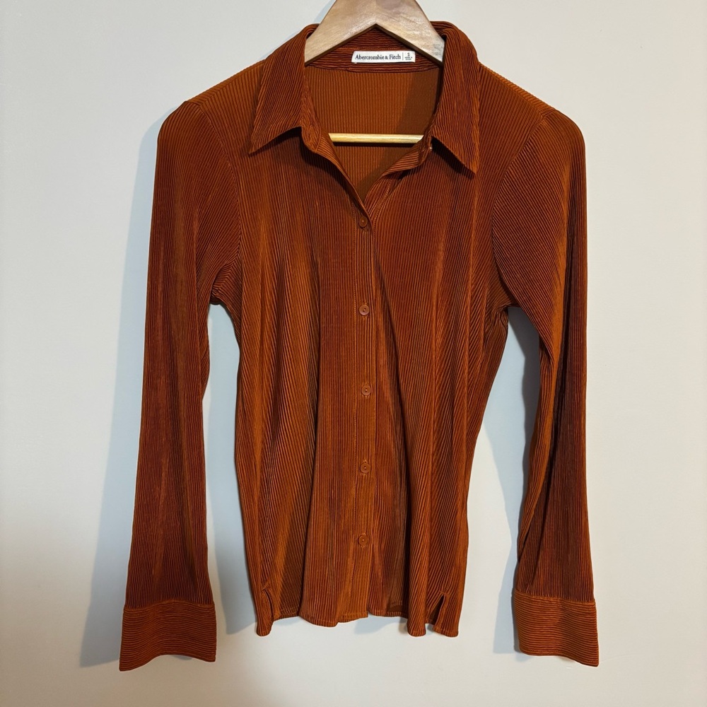 Banana Republic Rust Button-Down Collared Shirt | Womens Sz S